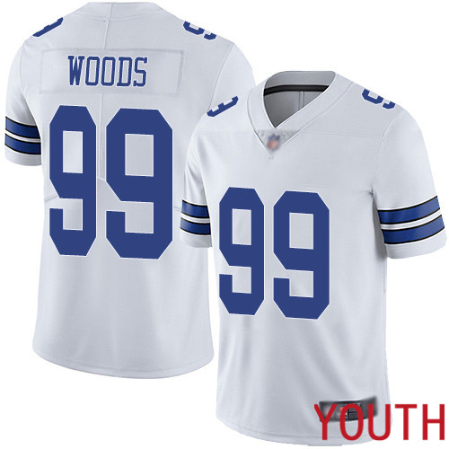 Youth Dallas Cowboys Limited White Antwaun Woods Road #99 Vapor Untouchable NFL Jersey->youth nfl jersey->Youth Jersey
